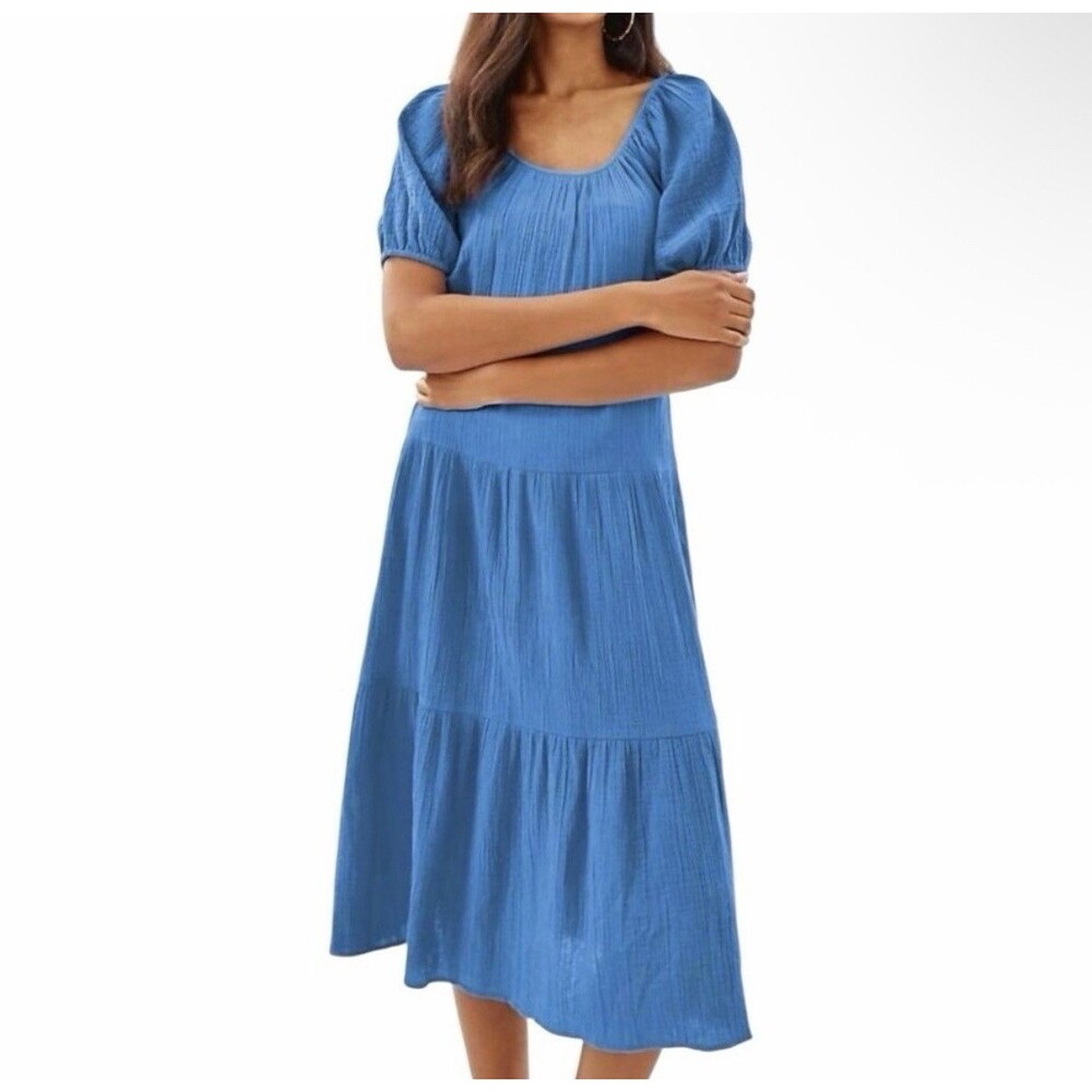 Lilly Pulitzer Medium Zemini Maxi Dress Cover-Up In Sunwashed Blue Size M